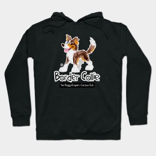 CartoonClub Border Collie - Brown Merle Tricolor Hoodie